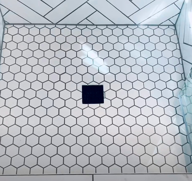 Облицовка плиткой поддона