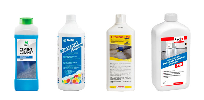 Специальные средства для очистки затирки с плитки